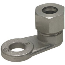 Schraubkabelschuh Flury PA 74 für Draht Ø8mm Messing vernickelt L-90°