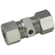 Schraubverbinder Flury PA 71 für Draht Ø8mm Messing vernickelt gerade