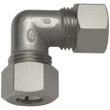 Schraubverbinder Flury PA 72 für Draht Ø8mm Messing vernickelt L-90°