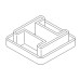 Schutzkappe gelb für U-Profil 50x50mm Lanz Höhe 30mm