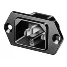 EB-Gerätestecker 3P T123 eckig horizontal schwarz Schurter