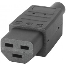 Gerätesteckdose Typ IEC320-C21 16A/250V 155°C schwarz