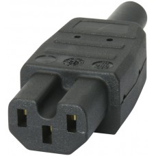 Apparate-Steckdose Popp Typ 123 schwarz