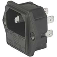 EB-Gerätestecker-Kombielement 3LPE T113 schwarz Sicherungshalter 1-pol
