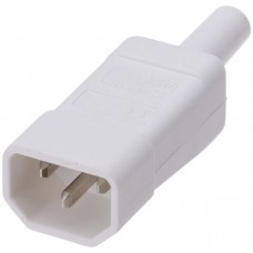 Apparatestecker LNPE 10A/250V Typ 113 IEC320-C14 weiss
