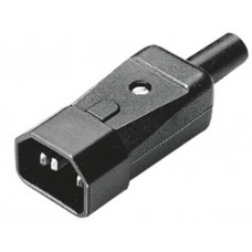 Gerätestecker 10A P+N+PE schwarz