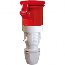 Kupplung CEE 5L 63A 6h rot IP44 mit Kabelverschraubung