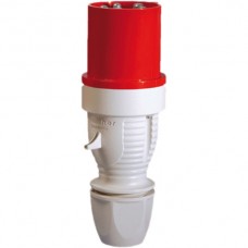 Stecker CEEtyp 5L 63A 6h IP44 mit Kabelverschraubung, Kontakte vernickelt