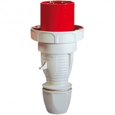 Stecker CEE 5L 63A 6h rot mit Kabelverschraubung abschliessbar