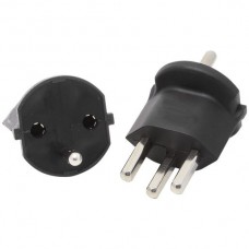 Fixadapter MH 3L 16A 230VAC Schuko/T23 CEE7/7-CH T23, schwarz