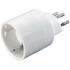 Übergangsstecker T12/Euro-USA weiss