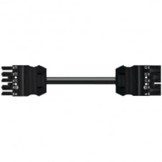 Verbindungsleitung 5x1,5mm² Buchse/Stecker 1m schwarz