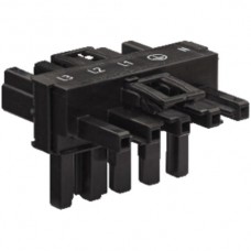 T-Verteiler WAGO 5L Stecker/2×Buchse schwarz