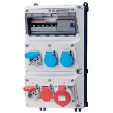 Wand-Stromverteiler AMAXX grau/schwarz 1xCEE 16A 5P, 2xT25, 3xT23