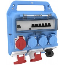 Stromverteiler Bals blau 3xT23 1xT25, 2x CEE 16A 5P