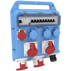 Stromverteiler Bals blau 3xT23 1xT25, 2× CEE 32A, 2xCEE 16A