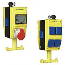 Hänge-Stromverteiler gelb/schwarz IP44 Demelectric Typ 947.25904