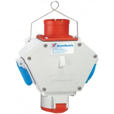 Kreuzverteiler Demelectric Typ 840 2×T23 1×CEE 16/5 Stecker 1×CEE 16/5