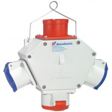 Kreuzverteiler Demelectric HG840 2×CEE 16/3 Stecker 1xCEE16/5