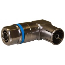 IEC-Winkelkupplung WK75 75 Ohm, schraublos, HF-dicht, Telanor