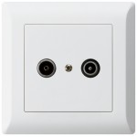 Antennen-Steckdosen TV-R, 2-Loch