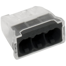 Verbindungsklemme Electro Terminal 3P 0.5-2.5mm² grau transparent - 100 Stück