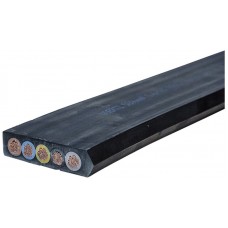 Flachkabel Woertz 5G16 HF SW 5x16mm² 3LNPE schwarz B2ca s1 d0 a1 B W - Länge 100m