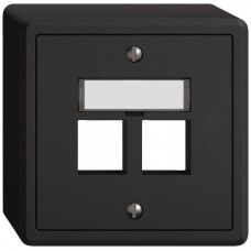 AP-Montageset EDIZIO.liv Keystone SNAPFIX gerade 2x schwarz