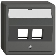 AP-Montageset EDIZIO.liv Keystone SNAPFIX schräg 2x dunkelgrau