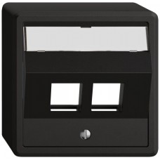 AP-Montageset EDIZIO.liv Keystone SNAPFIX schräg 2x schwarz