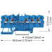 Durchgangs-Reihenklemme WAGO TOPJOB S 1.5mm² 24A Push-in 5×1 TH35 blau - Pack à 20 Stück