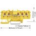 Durchgangs-Reihenklemme WAGO TOPJOB S 1.5mm² 24A Push-in 5×1 TH35 gelb - Pack à 20 Stück