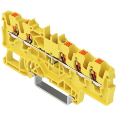 Durchgangs-Reihenklemme WAGO TOPJOB S 1.5mm² 24A Push-in 5×1 TH35 gelb - Pack à 20 Stück
