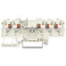 Durchgangs-Reihenklemme WAGO TOPJOB S 1.5mm² 24A Push-in 5×1 TH35 lichtgrau - Pack à 20 Stück