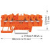 Durchgangs-Reihenklemme WAGO TOPJOB S 1.5mm² 24A Push-in 5×1 TH35 orange - Pack à 20 Stück