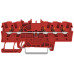 Durchgangs-Reihenklemme WAGO TOPJOB S 1.5mm² 24A Push-in 5×1 TH35 rot - Pack à 20 Stück
