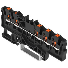 Durchgangs-Reihenklemme WAGO TOPJOB S 1.5mm² 24A Push-in 5×1 TH35 schwarz - Pack à 20 Stück