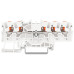 Durchgangs-Reihenklemme WAGO TOPJOB S 1.5mm² 24A Push-in 5×1 TH35 weiss - Pack à 20 Stück