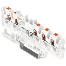Durchgangs-Reihenklemme WAGO TOPJOB S 1.5mm² 24A Push-in 5×1 TH35 weiss - Pack à 20 Stück