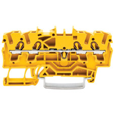 Durchgangs-Reihenklemme WAGO TOPJOB S 2.5mm² 24A 800V Push-in 4×1 TH35 gelb - Pack à 100 Stück