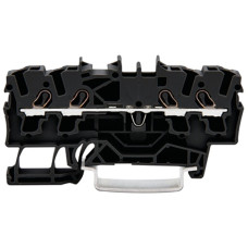 Durchgangs-Reihenklemme WAGO TOPJOB S 2.5mm² 24A 800V Push-in 4×1 TH35 schwarz - Pack à 100 Stück