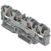 Durchgangs-Reihenklemme WAGO TOPJOB S 6mm² 41A 800V Push-in 4x1 TH35 grau - 25 Stück