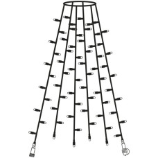 Baum-Lichterkette System 24 Extra schwarz 1.8W 84 LED 1.8m warmweiss