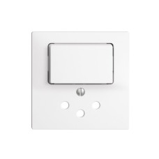 Frontset 60x60mm EDIZIOdue weiss T12 seitlich leuchtend mit Shutter