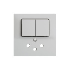 Frontset EDIZIOdue hellgrau 60x60mm T12 mit Shutter