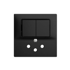 Frontset EDIZIOdue schwarz 60x60mm T12 mit Shutter