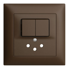 UP-Frontset EDIZIOdue coffee 88x88mm T12 mit Shutter