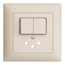 UP-Frontset EDIZIOdue crema 88x88mm T12 mit Shutter