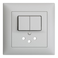 UP-Frontset EDIZIOdue hellgrau 88x88mm T12 mit Shutter