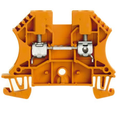 Durchgangs-Reihenklemme Weidmüller WDU Schraubanschluss 4mm² TS35 orange - 1 Stück